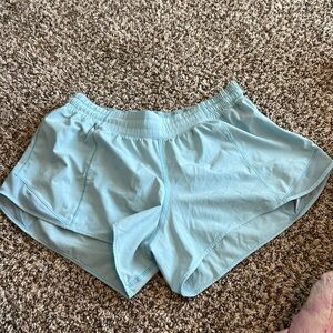 Lululemon Hotty Hot shorts 4” light blue size 12